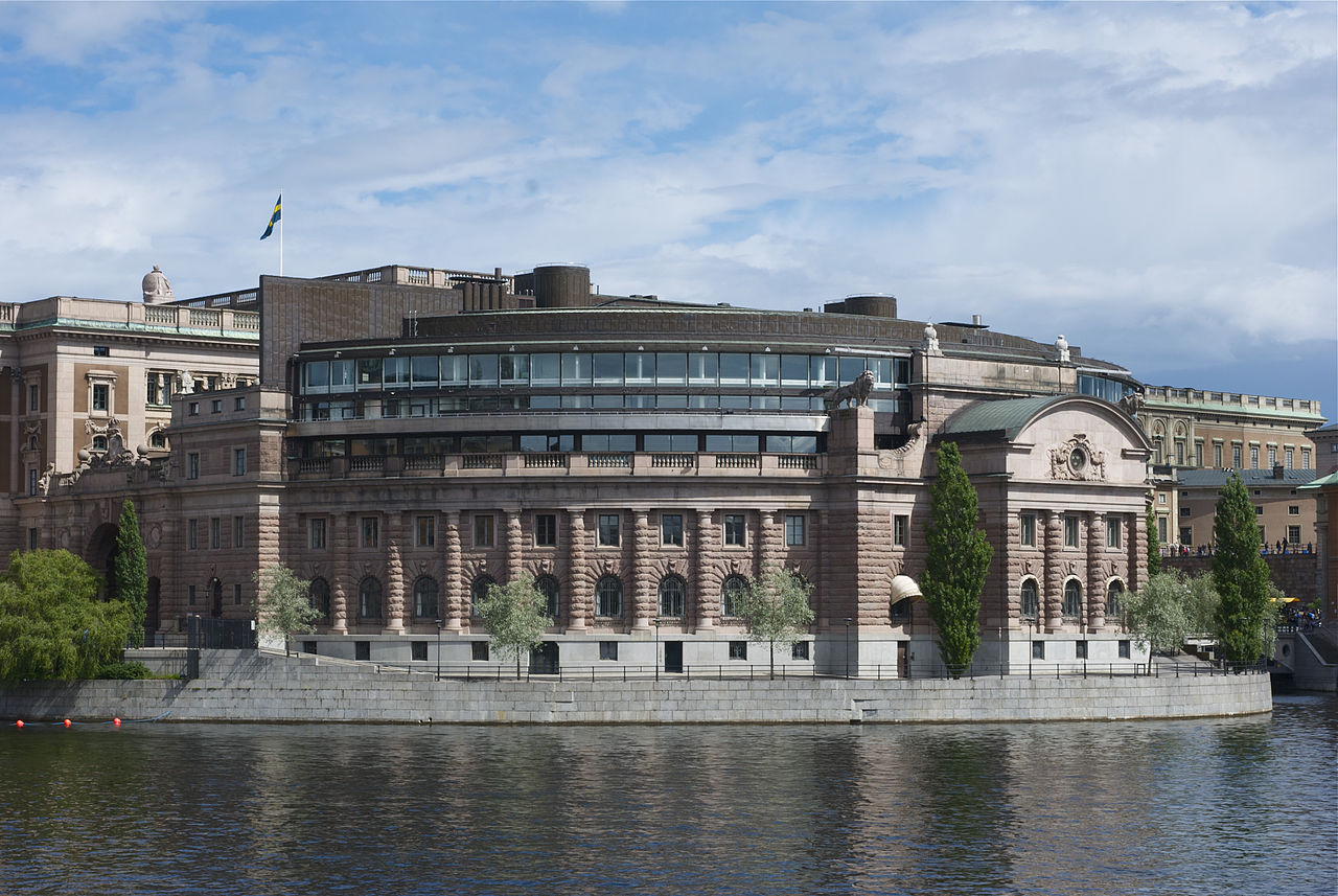 Der Riksdag, das schwedische Parlament, in Stockholm (Quelle: Wikipedia, Autor: Ankara)